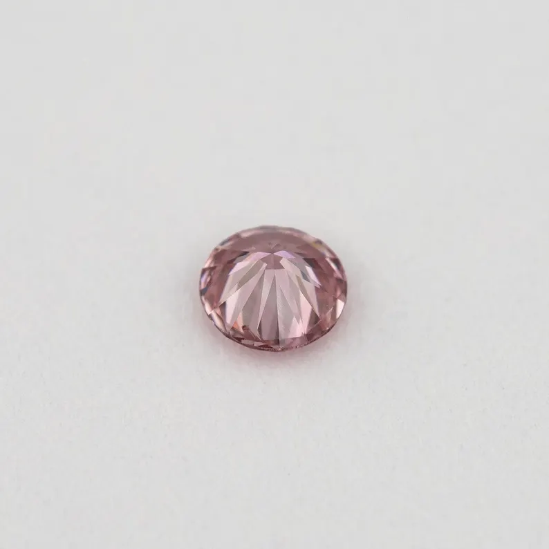 Argyle Certified 0.11ct 4P Fancy Vivid Pink Natural Argyle Pink Diamond Round Brilliant