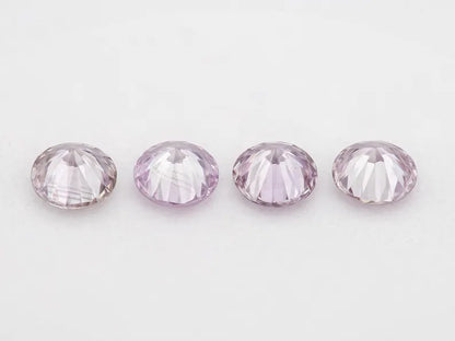 0.36ct of 4pcs 2.80mm Fancy Intense Purplish Pink Natural Pink Diamonds Set Round Brilliant SI1 Untreated 100% Natural