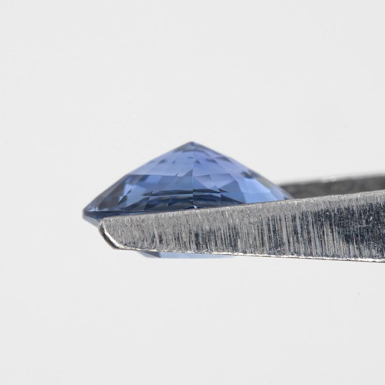 Bicolor - Blue & White | Natural Sapphire Cushion Cut 1.14ct | Heated Ceylon Gemstone | Loose Sapphire for Ring or Fine Jewelry