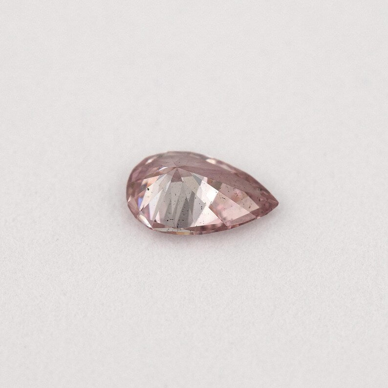 Argyle Certified 0.15ct 6P Fancy Intense Pink Natural Argyle Pink Diamond Pear Brilliant