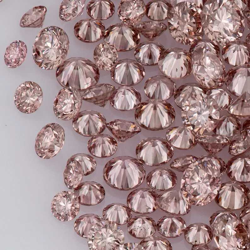 Deluxe Pink Diamonds 0.25ct 0.8mm to 2.2mm mix scoop Argyle Pink Diamond Untreated Natural Pink Diamonds Round|Melee|accents|Argyle