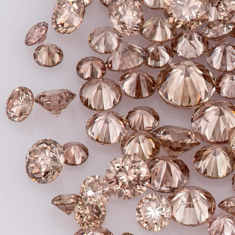 Argyle Pink Diamonds 0.25ct 0.8mm to 2.2mm mix scoop Chocolate Argyle Pink Diamond Untreated Natural Pink Diamond Round|Melee|accents|Argyle