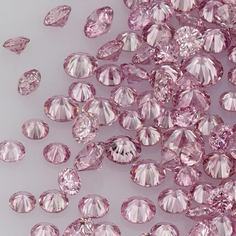 Argyle Pink Diamonds 0.25ct 0.8mm to 2.2mm mix scoop Deluxe Vivid Pink Diamonds Untreated Natural Pink Diamond Round|Melee|accents|Argyle