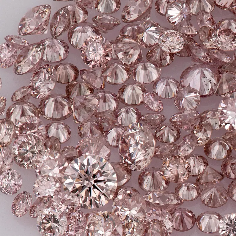 Dark Pink Diamonds 0.25ct 0.8mm to 2.2mm mix scoop Argyle Pink Diamond Untreated Natural Pink Diamonds Round|Melee|accents|Argyle