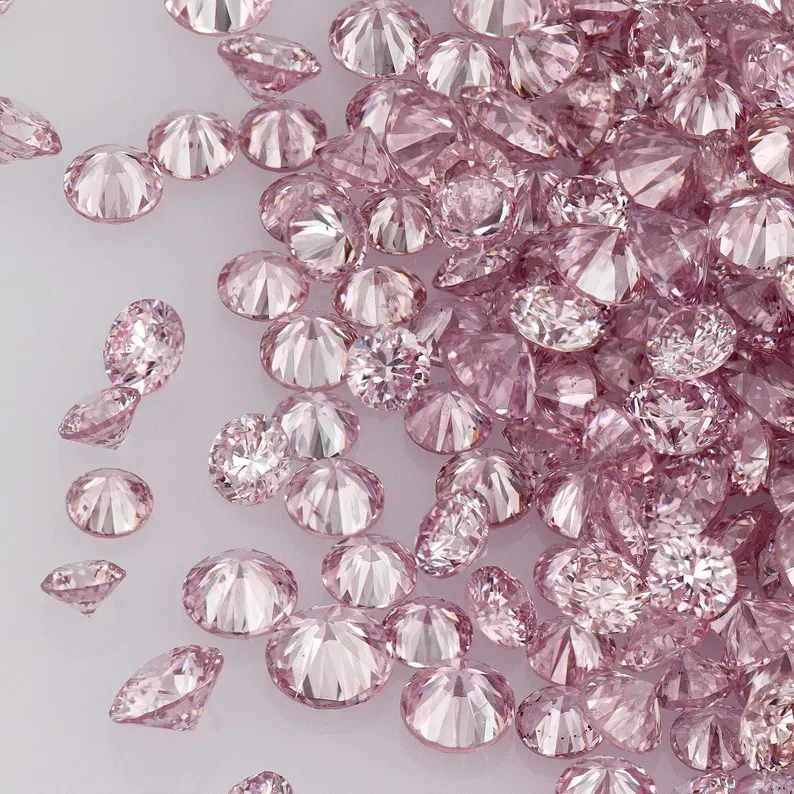 Argyle Pink Diamonds 0.25ct 0.8mm to 2.2mm mix scoop Collection Pink Diamonds Untreated Natural Pink Diamond Round|Melee|accents|Argyle