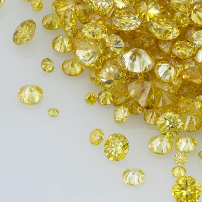 Dark Cape Diamonds 0.25ct 0.8mm to 2.2mm mix scoop Light Yellow Untreated Natural Diamonds Round|Melee|accents|Cape Yellow