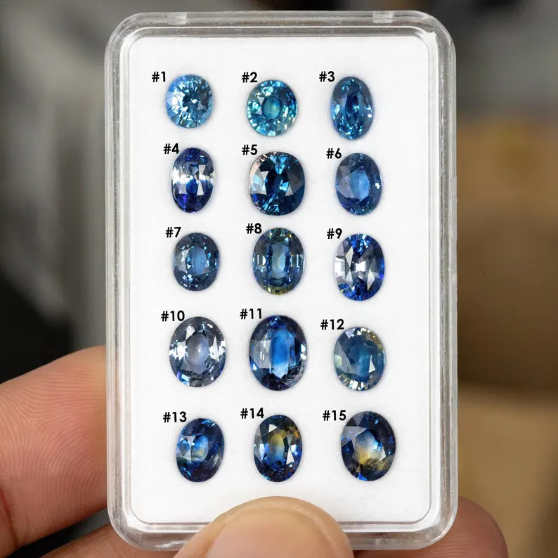 Bicolor - Blue & Yellow | Natural Sapphire Radiant Emerald Cut 1.08ct | Heated Ceylon Gemstone | Loose Sapphire for Ring or Jewelry
