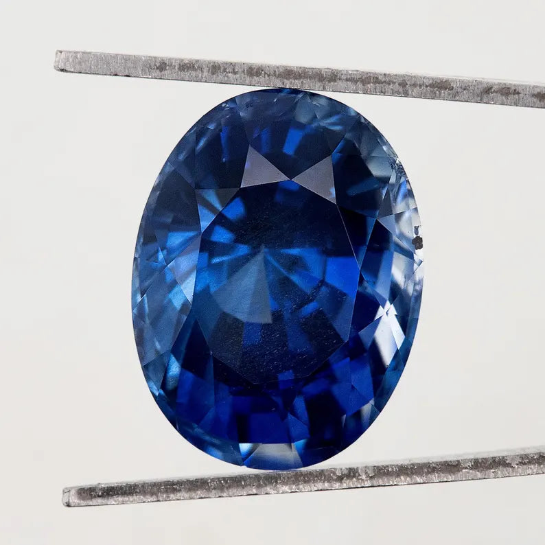 GRS Certified 7.19 ct. Natural Blue Sapphire Oval Ceylon Sri Lanka Heat Only