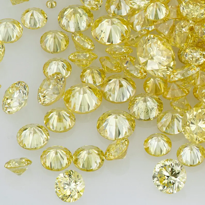 TOP Pre Cape Diamonds 0.25ct 0.8mm to 2.2mm mix scoop Light Yellow Untreated Natural Diamonds Round|Melee|accents|Cape Yellow
