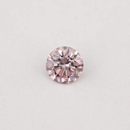 Argyle Certified 0.13ct 7PR Fancy Rose Pink Natural Argyle Pink Diamond Round Brilliant