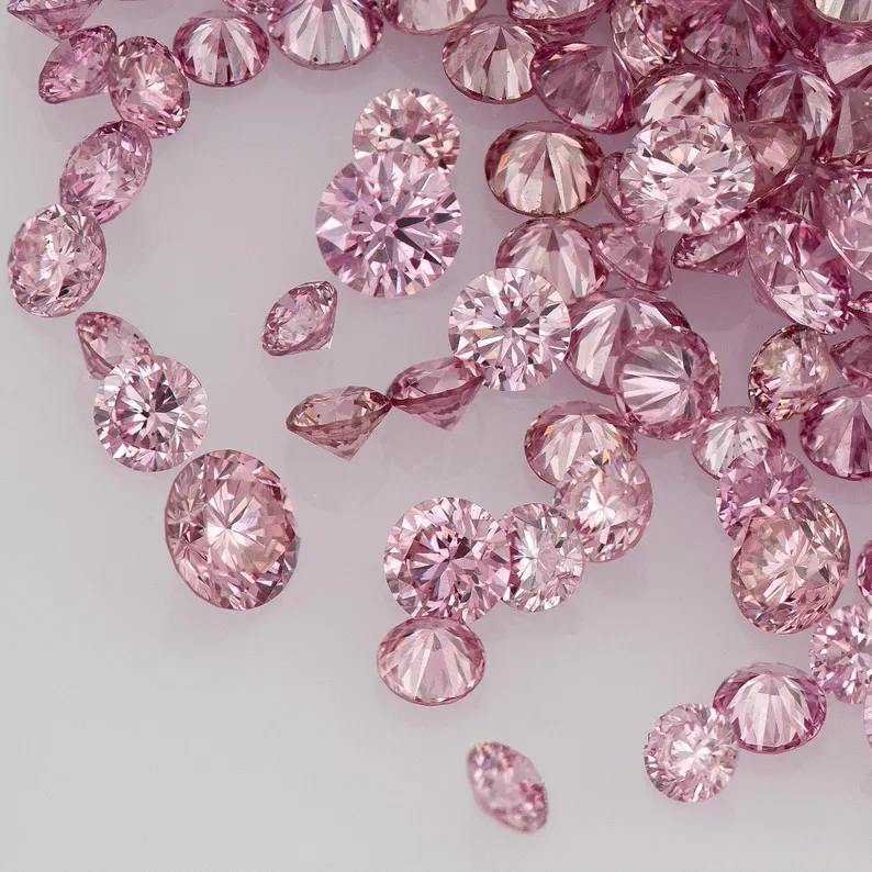 Argyle Pink Diamonds 0.25ct 0.8mm to 2.2mm mix scoop Extra Vivid Pink Diamonds Untreated Natural Pink Diamond Round|Melee|accents|Argyle
