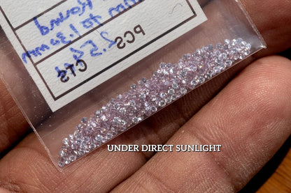 0.25ct 0.9mm to 1.2mm mix size Fancy Intense Pink Natural Diamonds VS-SI Round Brilliant Selection|Argyle|Custom Jewelry|Pink Diamond