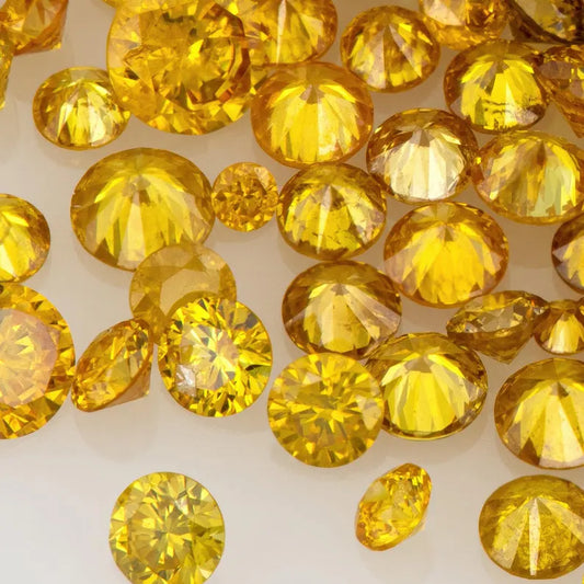 Fancy Vivid Yellowish Orange | Natural Untreated Diamonds | Round | Melee | Accents | Fancy Diamonds