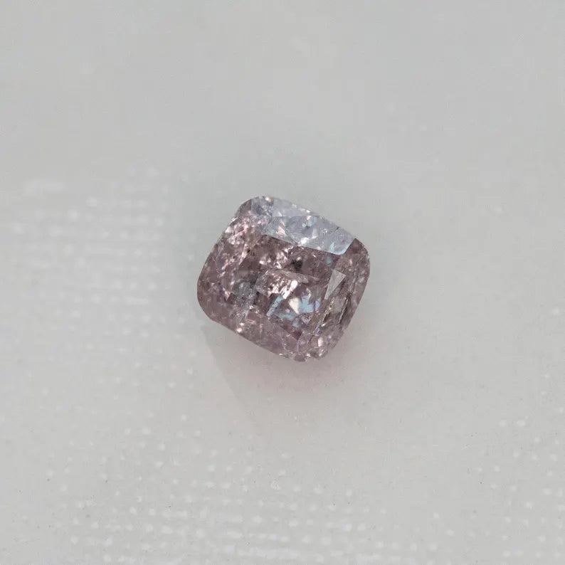 0.28ct Fancy Vivid Pink Untreated Loose Natural Pink Diamond Cushion I3