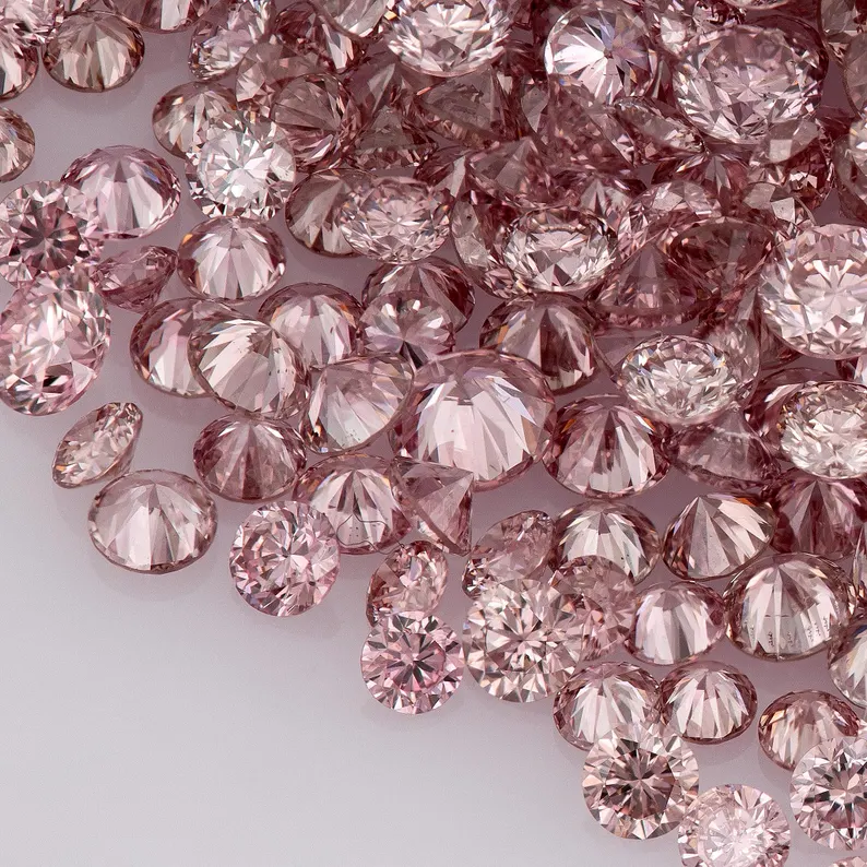 Intense Pink Diamonds 0.25ct 0.8mm to 2.2mm mix scoop Argyle Pink Diamond Untreated Natural Pink Diamonds Round|Melee|accents|Argyle