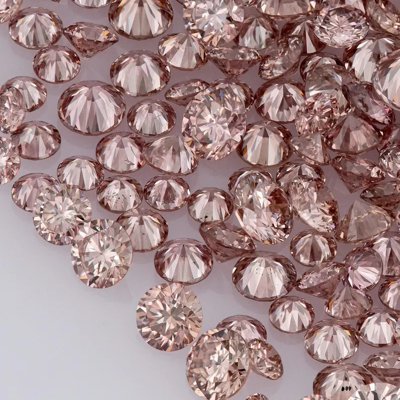 Deluxe Pink Diamonds 0.25ct 0.8mm to 2.2mm mix scoop Argyle Pink Diamond Untreated Natural Pink Diamonds Round|Melee|accents|Argyle