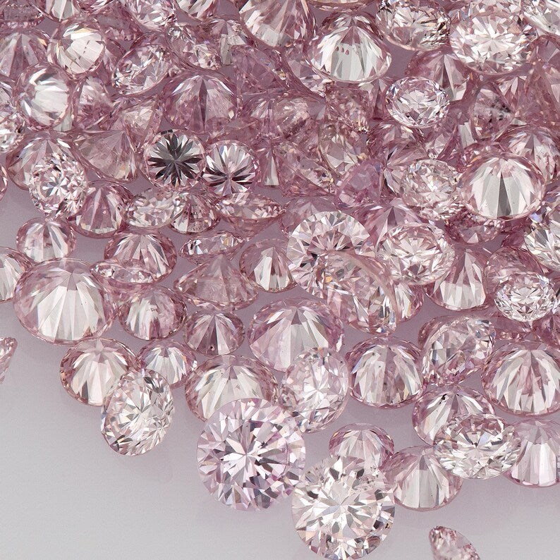 Selection Argyle Pink Diamonds 0.25ct 0.8mm to 2.2mm mix scoop Argyle Pink Diamond Untreated Natural Pink Diamond Round|Melee|accents|Argyle