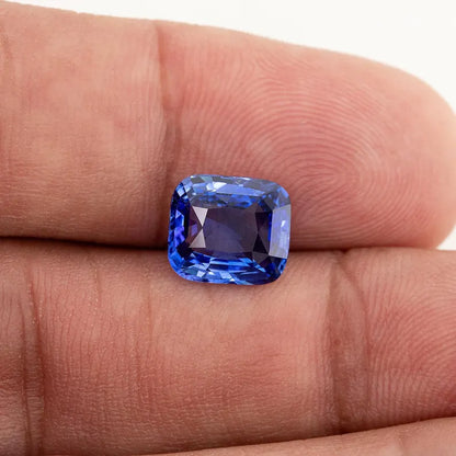3.17 ct. Natural Blue Sapphire Cushion Ceylon Sri Lanka Heated