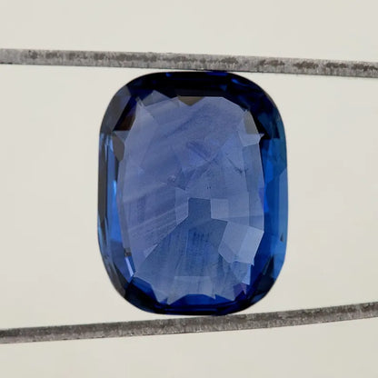 GRS Certified Royal Blue 5.54 ct. Natural Blue Sapphire Cushion Ceylon Sri Lanka Only Heat