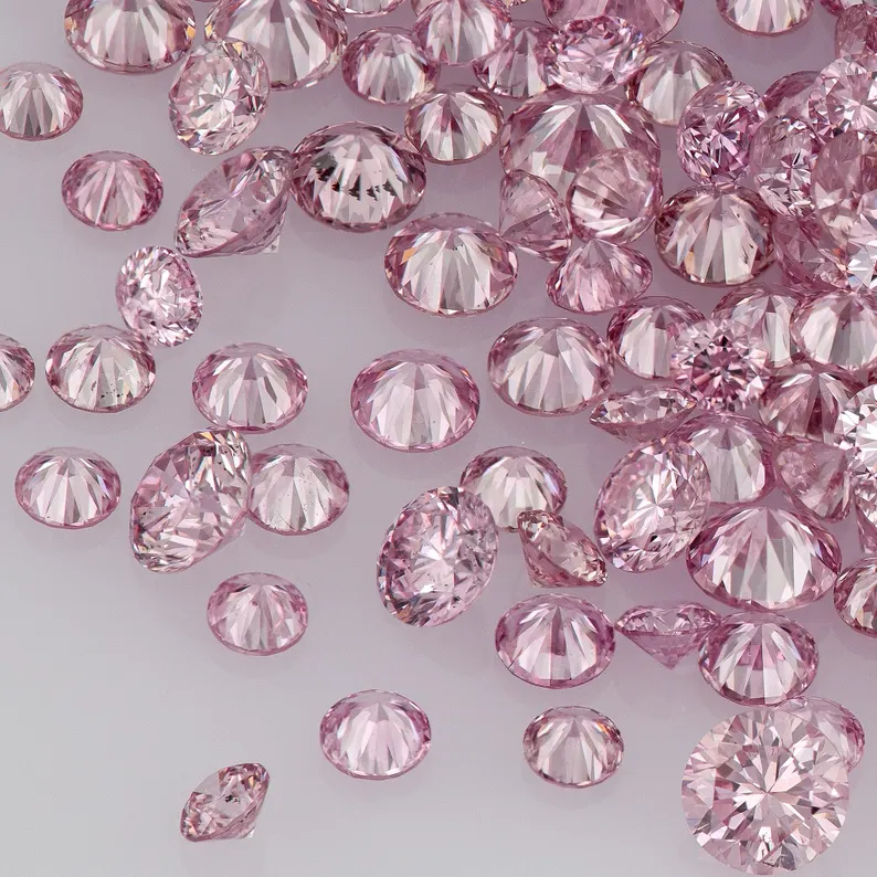 Argyle Pink Diamonds 0.25ct 0.8mm to 2.2mm mix scoop Deluxe Vivid Pink Diamonds Untreated Natural Pink Diamond Round|Melee|accents|Argyle