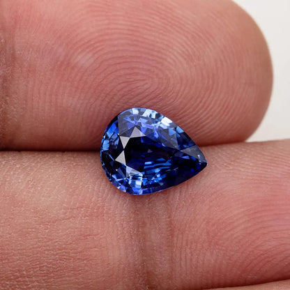 2.08 ct. Natural Blue Sapphire Pear Ceylon Sri Lanka Heated