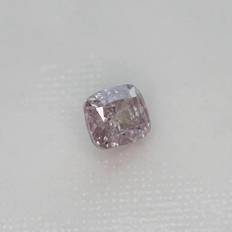 0.28ct Fancy Vivid Pink Untreated Loose Natural Pink Diamond Cushion I3
