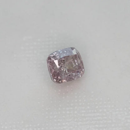 0.28ct Fancy Vivid Pink Untreated Loose Natural Pink Diamond Cushion I3