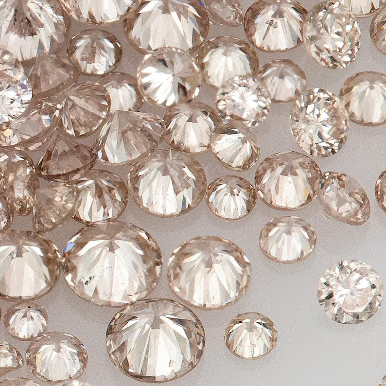 Fancy Rose Pink Argyle Diamonds | Natural Round Pink Diamonds | Australian Melee Accents | Loose Pink Diamond Stones