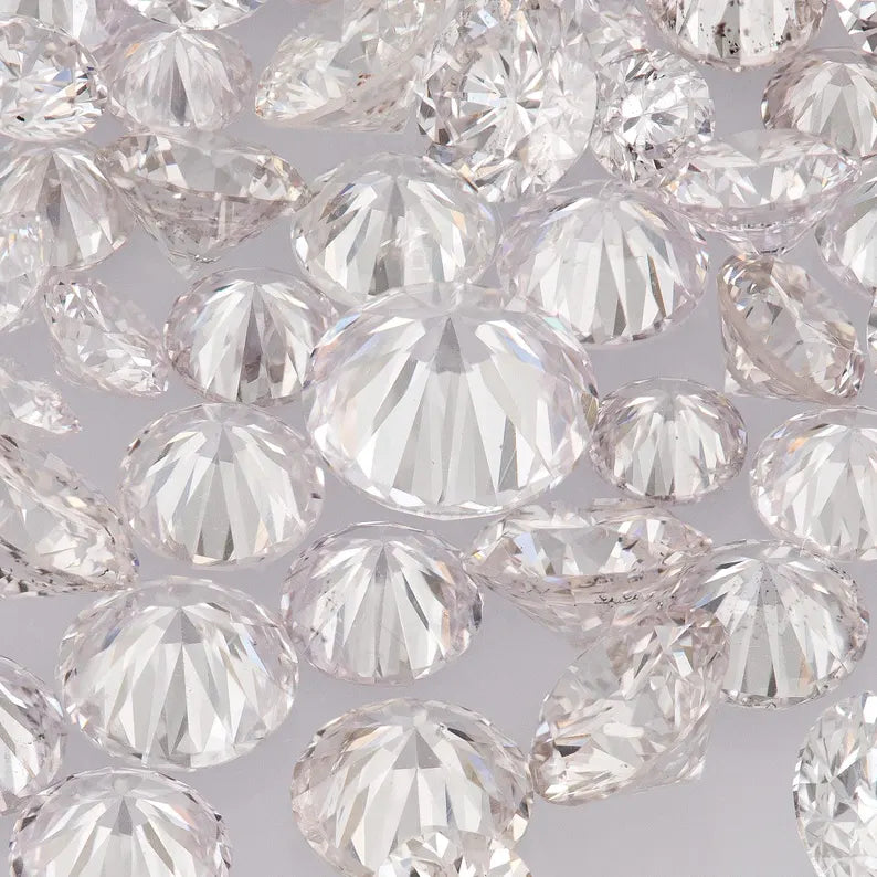 Very Light Pink Diamonds 0.25ct 1.8mm to 2.2mm mix scoop Argyle Pink Diamonds Untreated Natural Pink Diamonds Round|Melee|accents
