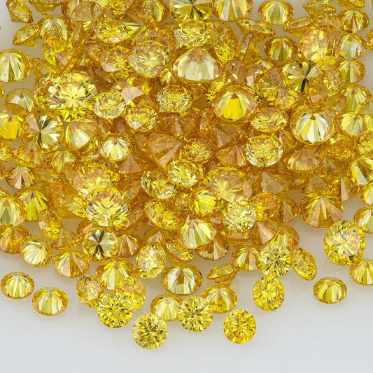EX Canary Diamonds 0.25ct 1.8mm to 2.2mm mix scoop Canary Yellow Untreated Natural Diamonds Round|Melee|accents|Cape Yellow