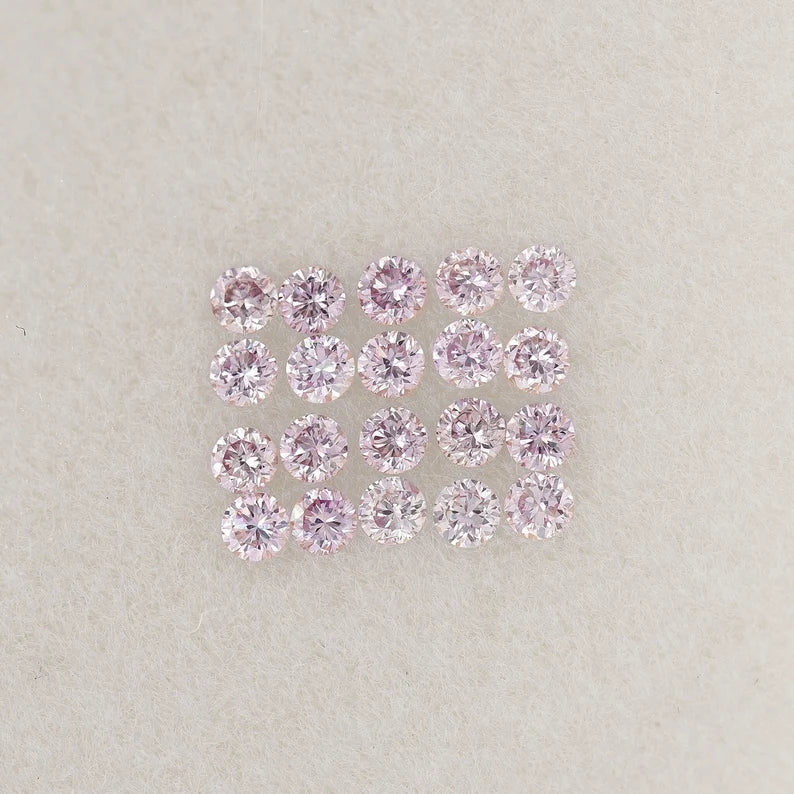 1pcs 1.3mm Fancy Intense Pink Natural Diamonds VS-SI Round Brilliant Selection|Argyle|Custom Jewelry|Pink Diamond|Matching