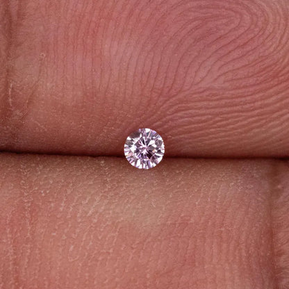 0.05ct Fancy Vivid Pink Loose Natural Pink Diamond Round Brilliant 2.2mm