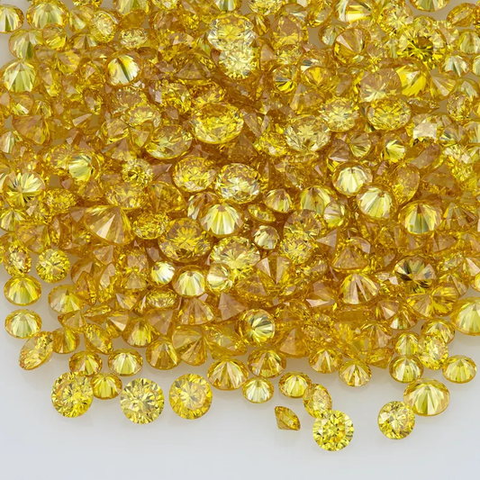 Collection Canary Diamonds 0.25ct 0.8mm to 2.2mm mix scoop Canary Yellow Untreated Natural Diamonds Round|Melee|accents|Cape Yellow