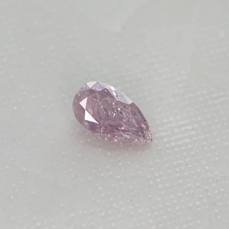 0.18ct Fancy Vivid Pink Untreated Loose Natural Pink Diamond Cushion I3