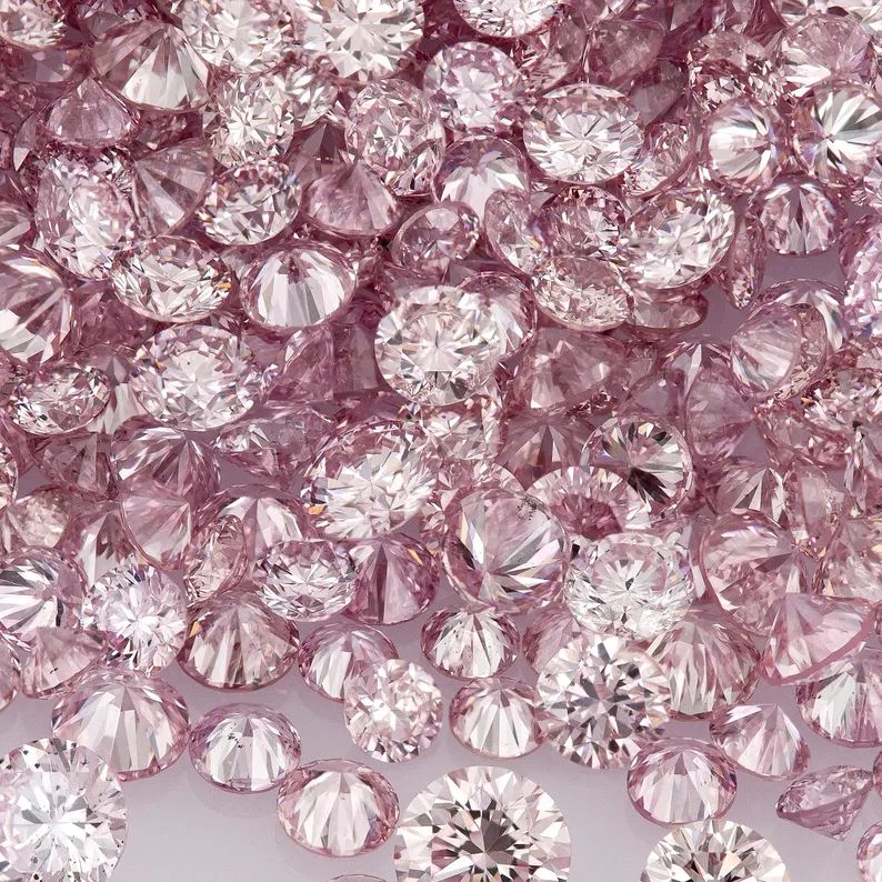 Argyle Pink Diamonds 0.25ct 0.8mm to 2.2mm mix scoop Collection Pink Diamonds Untreated Natural Pink Diamond Round|Melee|accents|Argyle