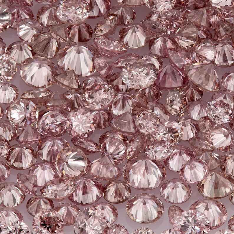 Intense Pink Diamonds 0.25ct 0.8mm to 2.2mm mix scoop Argyle Pink Diamond Untreated Natural Pink Diamonds Round|Melee|accents|Argyle