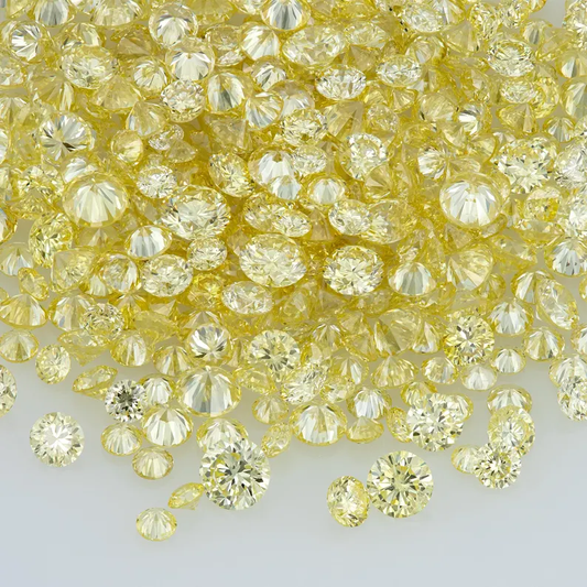 Pre Cape Diamonds 0.25ct 0.8mm to 2.2mm mix scoop Light Yellow Untreated Natural Diamonds Round|Melee|accents|Cape Yellow