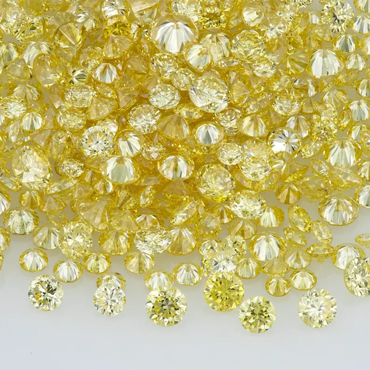 TOP Pre Cape Diamonds 0.25ct 0.8mm to 2.2mm mix scoop Light Yellow Untreated Natural Diamonds Round|Melee|accents|Cape Yellow