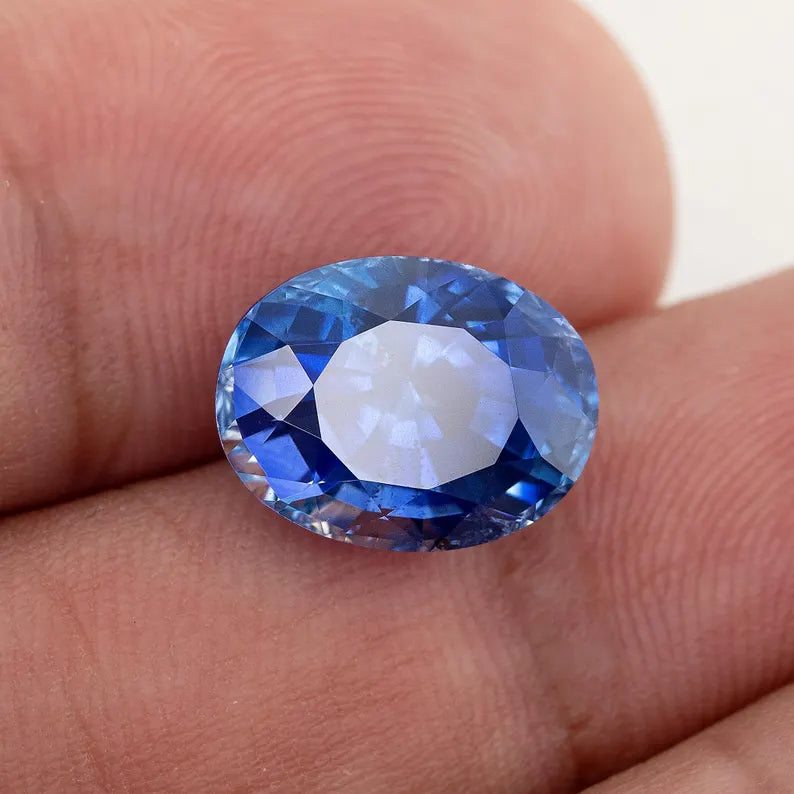 GRS Certified 7.19 ct. Natural Blue Sapphire Oval Ceylon Sri Lanka Heat Only