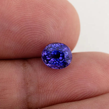 UNHEATED GRS Certified 2.00 ct. RARE Natural Violet Sapphire Oval Ceylon