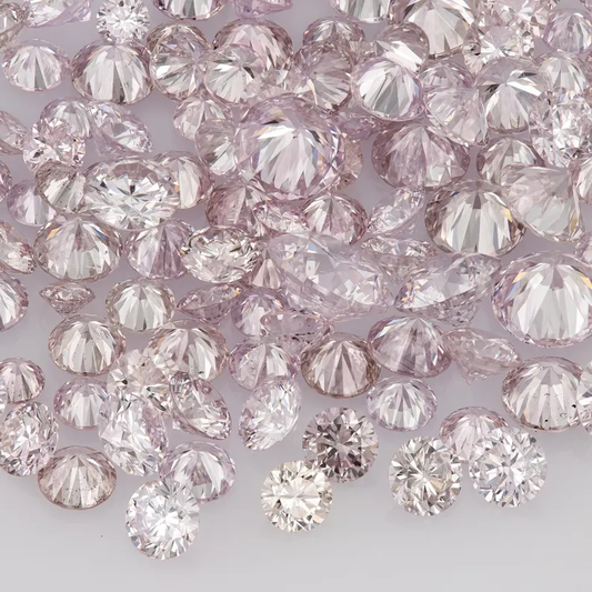 Purplish Pink Diamonds 0.25ct 1.8mm to 2.2mm mix scoop Pink Untreated Natural Diamonds Round|Melee|accents|Cape Yellow