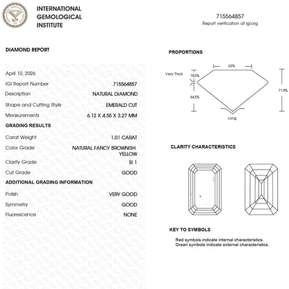 Natural diamond BF0105 laboratory report image 1