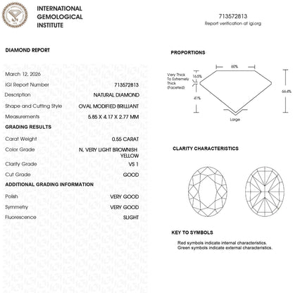 Natural diamond BF082 laboratory report image 1