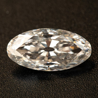 2.44 ct Light Champagne Lab-Grown Diamond, Old Mine Moval Cut, BLD124, product photograph 14, a view.