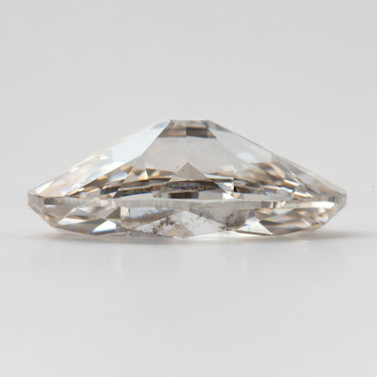 2.44 ct Light Champagne Lab-Grown Diamond, Old Mine Moval Cut, BLD124, product photograph 16, e view.