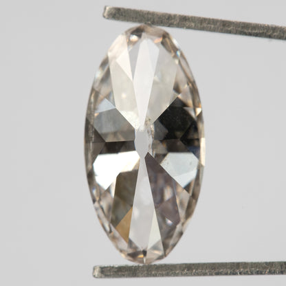 2.44 ct Light Champagne Lab-Grown Diamond, Old Mine Moval Cut, BLD124, product photograph 11, i view.