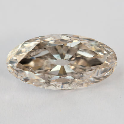 2.44 ct Light Champagne Lab-Grown Diamond, Old Mine Moval Cut, BLD124, product photograph 21, s view.