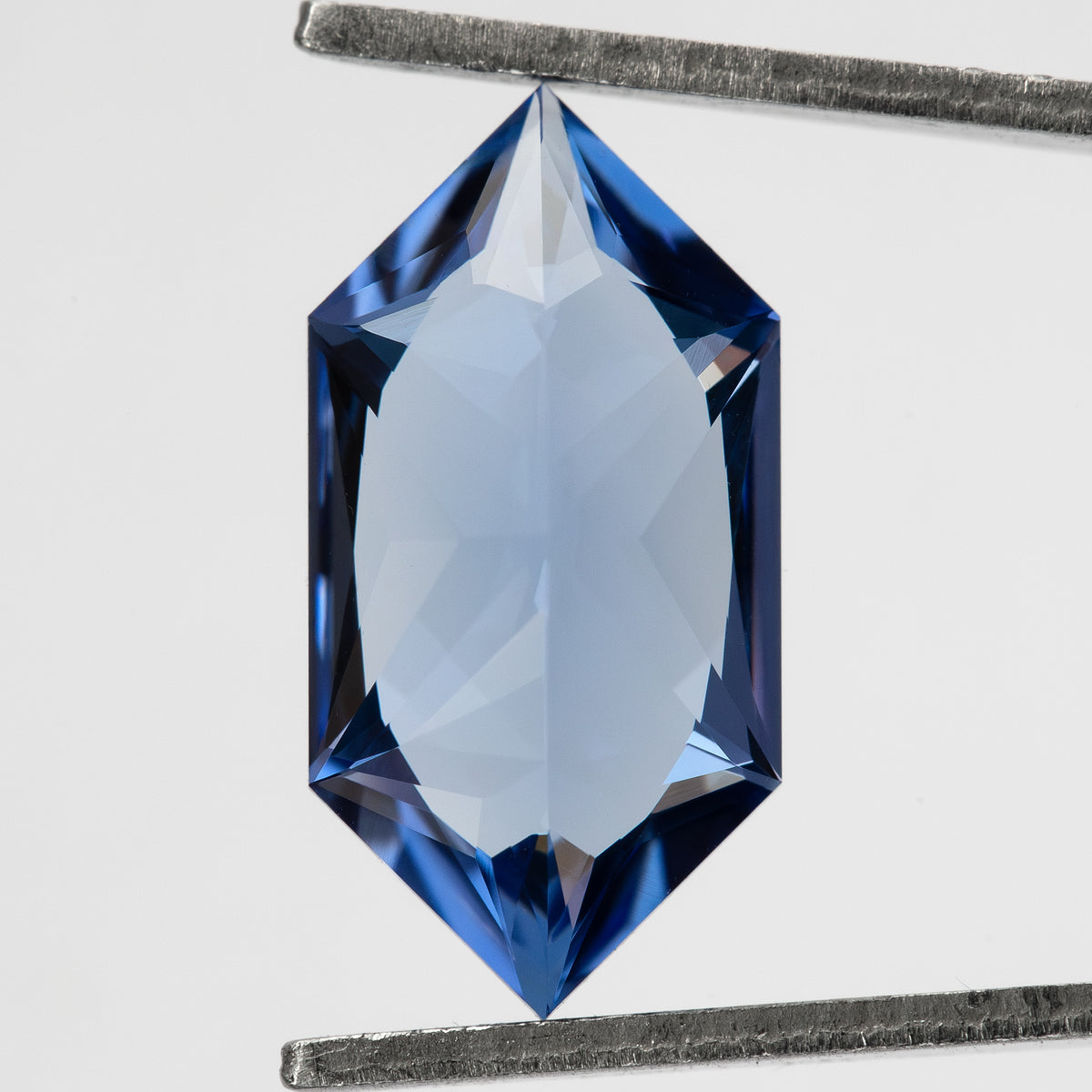 12 x 6 mm Royal Blue Lab-Grown Sapphire, BLS126 Brilliant Cut, product photograph 12, c view.