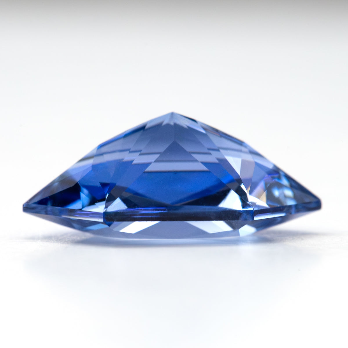 12 x 6 mm Royal Blue Lab-Grown Sapphire, BLS126 Brilliant Cut, product photograph 6, k view.
