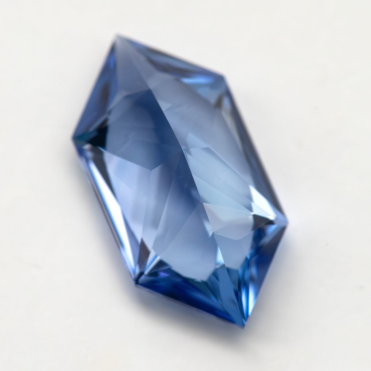 12 x 6 mm Royal Blue Lab-Grown Sapphire, BLS126 Brilliant Cut, product photograph 13, l view.